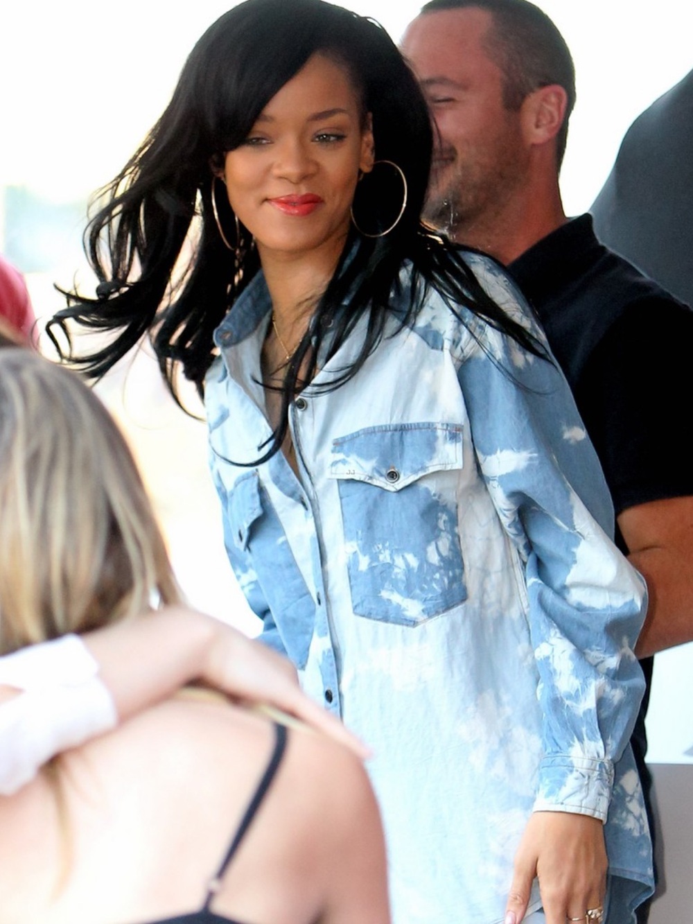 Isabel Marant Light Blue and White Tie-Dye Denim Shirt